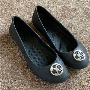 Barely worn croc ballet flats